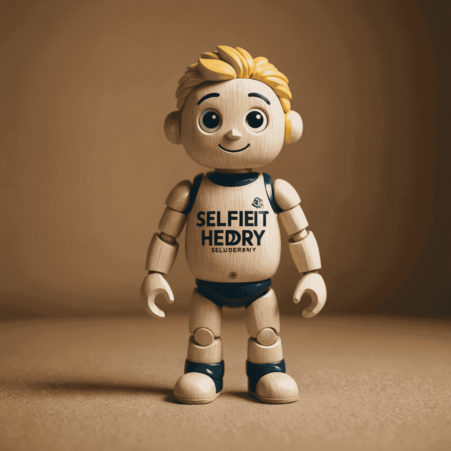 Selfherdjy logo - A stylized toy figure with 'Selfherdjy' text